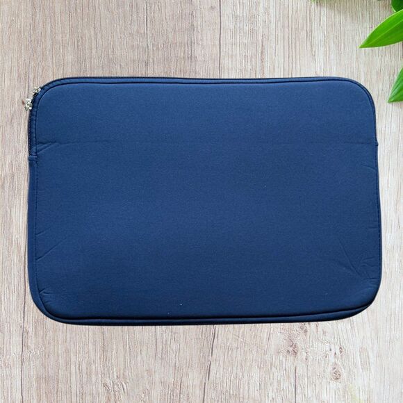 Laptop Sleeve 14” Soft Slim with Double Zipper and front zip pocket Blue - Picture 2 of 4